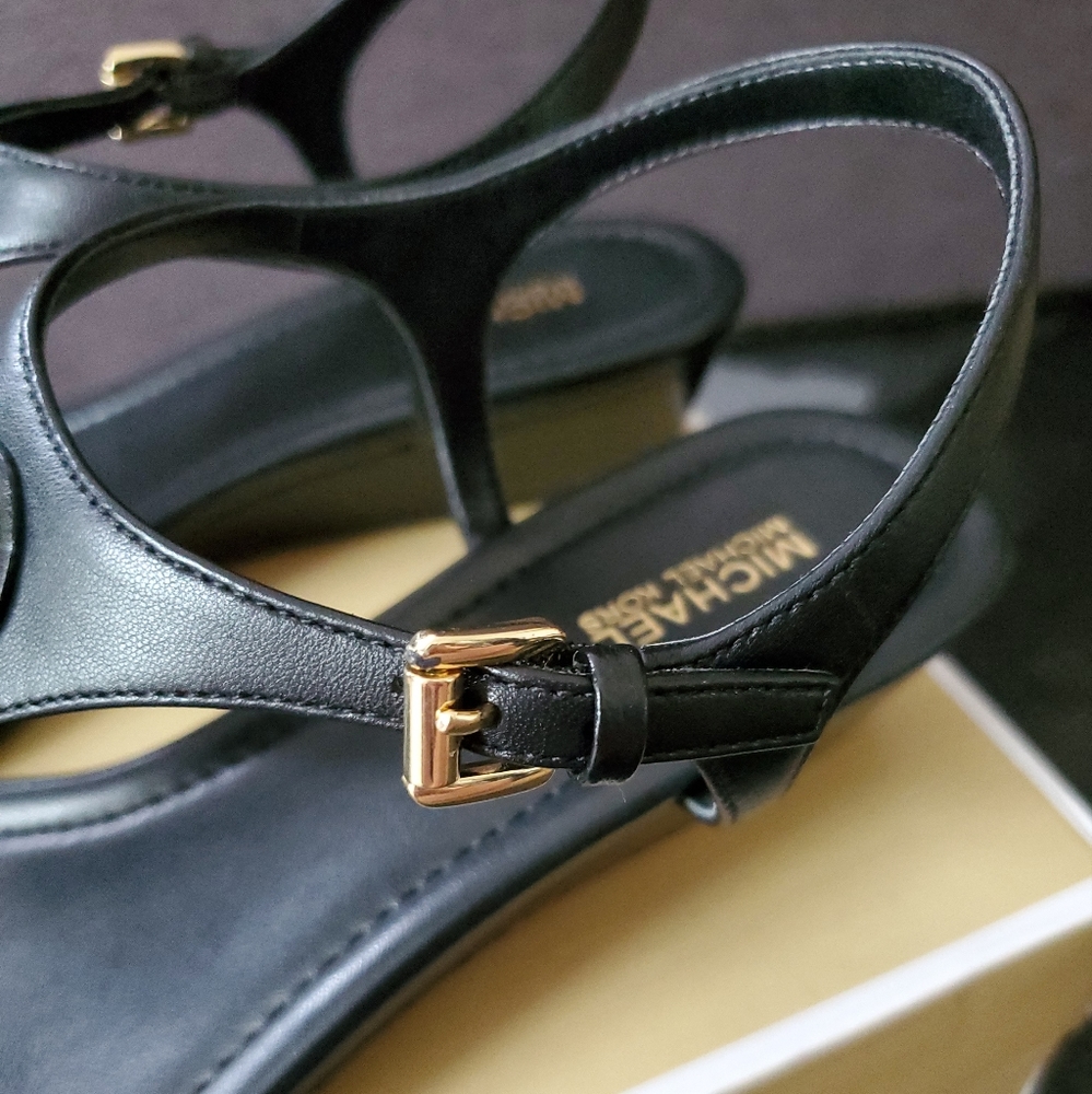 Michael Kors Ramona Wedge Sandals in Black - Picture 6 of 10